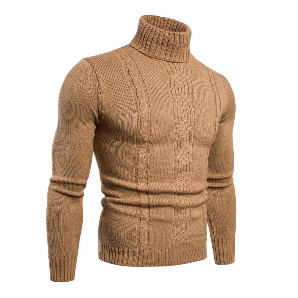 Baumwoll Rollkragenpullover mit Zopfmuster Lucian