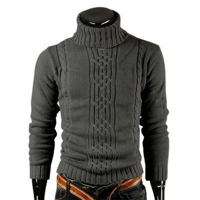 Baumwoll Rollkragenpullover mit Zopfmuster Lucian