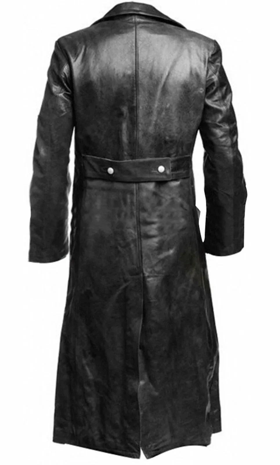 Klassischer Leder Trenchcoat für Herren Jari