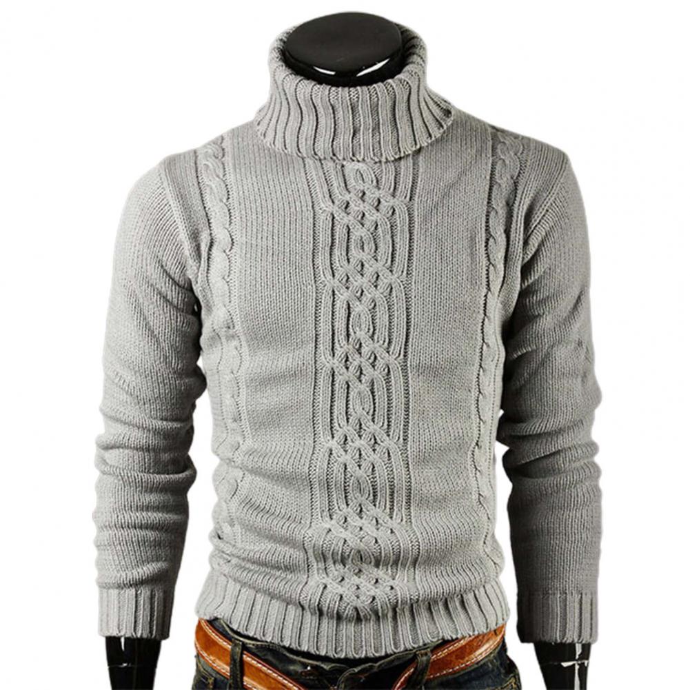 Baumwoll Rollkragenpullover mit Zopfmuster Lucian