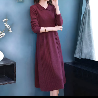 Elfriede | Mühelose Eleganz in einem gestrickten Maxikleid