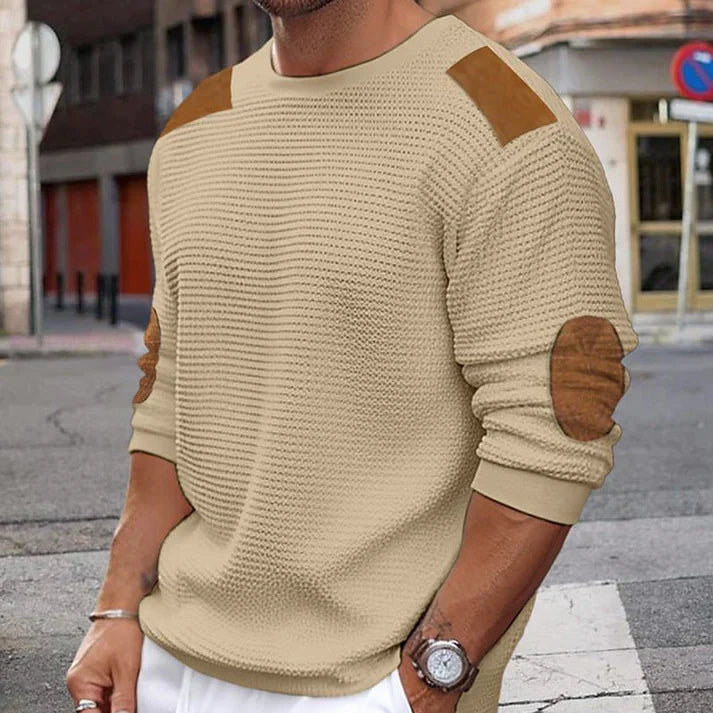Patchwork Strickpullover für Herren Ian