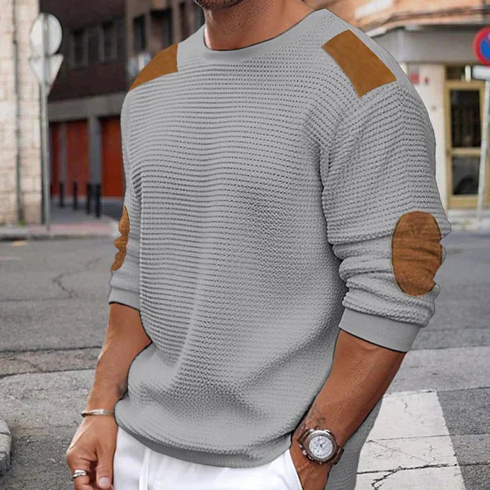 Patchwork Strickpullover für Herren Ian