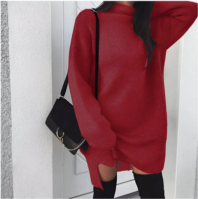 Saskia |  Herbst Oversized Rollkragenkleid