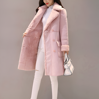 Primrose | Warm gefütterte Damen-Winterjacke aus Samt