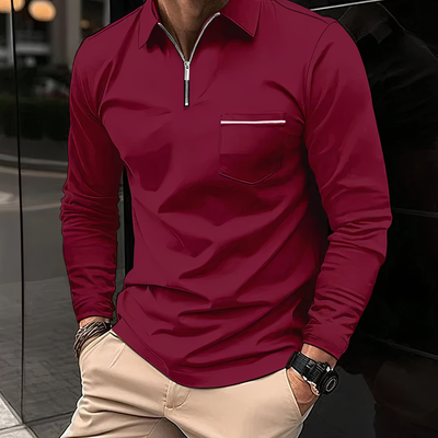 Langarm Poloshirt Jarvis