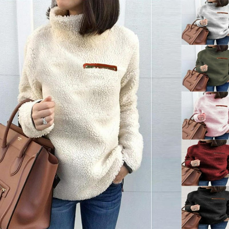 Jaden | Winter Super weich und bequem solide Farbe Rollkragenpullover Frauen