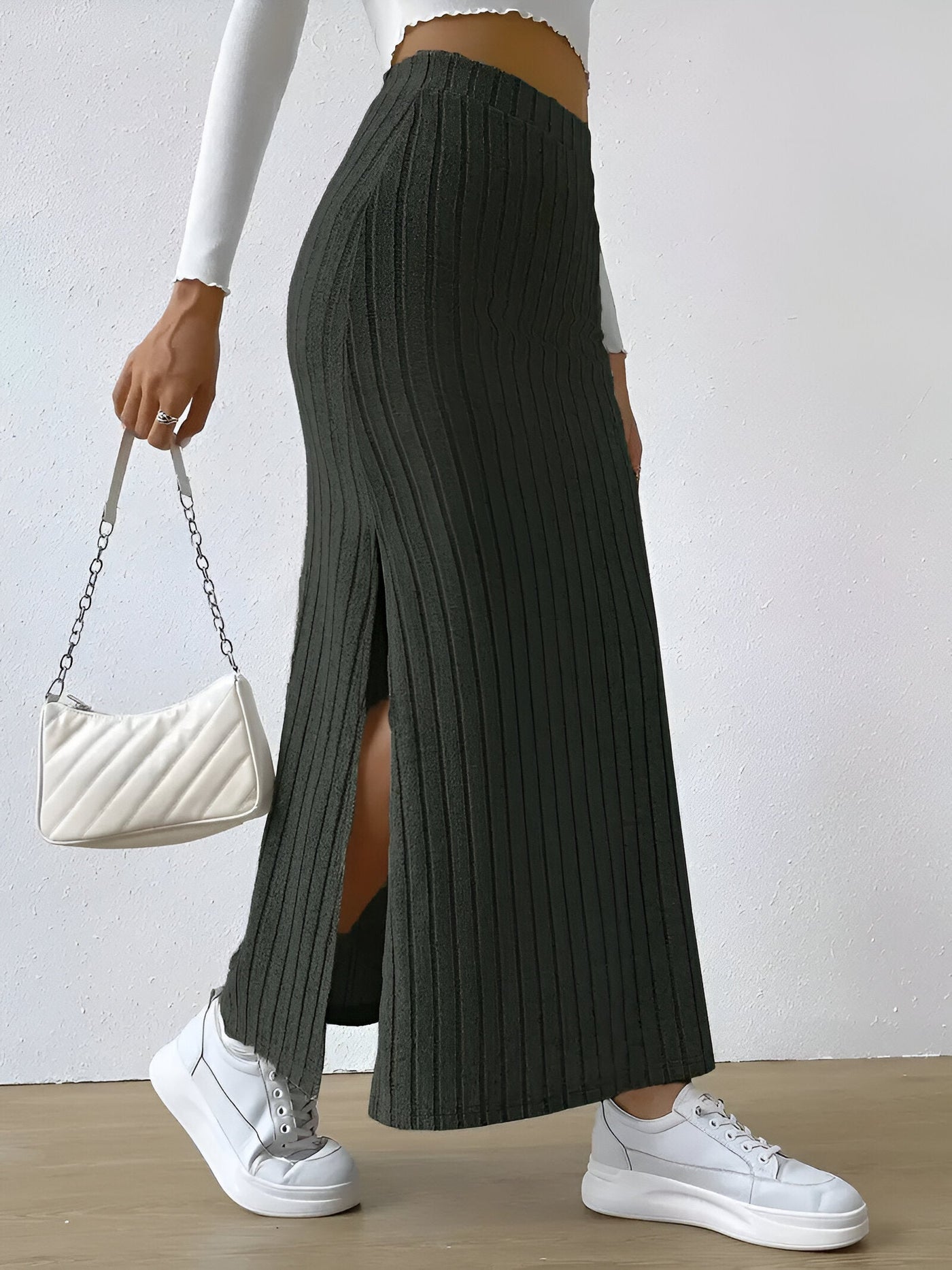 Lavinia | Strickrock mit Hüftschlitz für Frauen