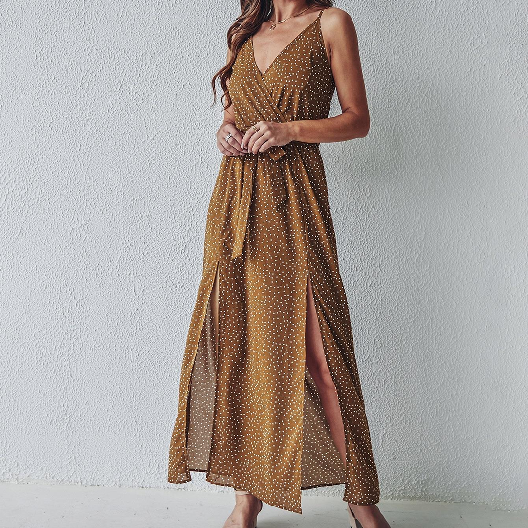 Schickes Maxikleid mit Schlitz Crystal