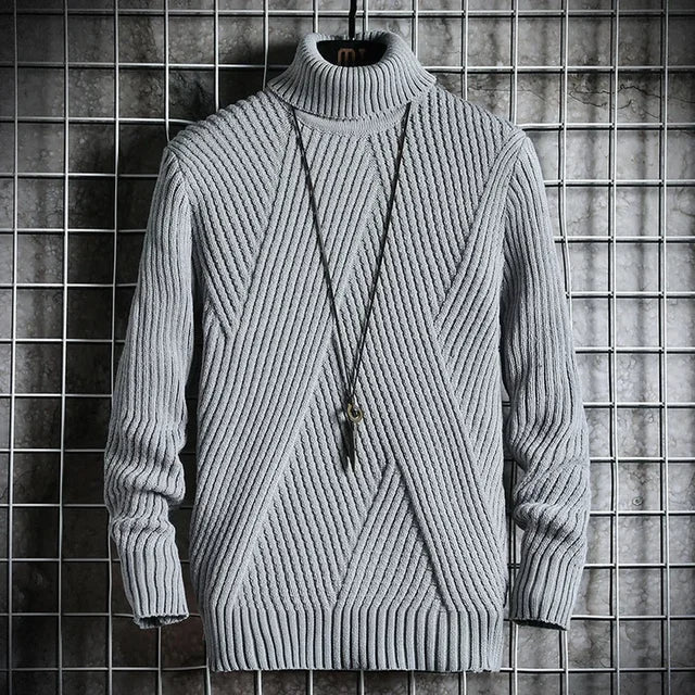 Warmer Rollkragenpullover für Herren