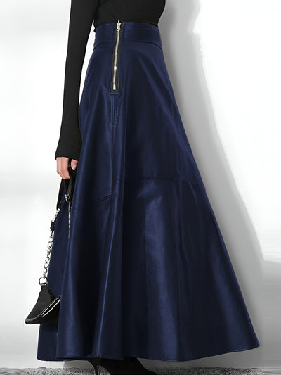 Clarice | Eleganter PU-Leder Maxi-Rock