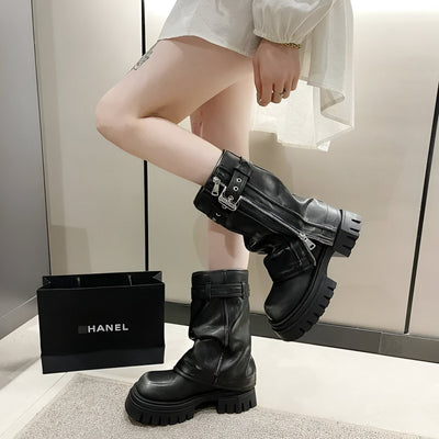 Karoline | Stylische Winterstiefel mit dicken Absätzen