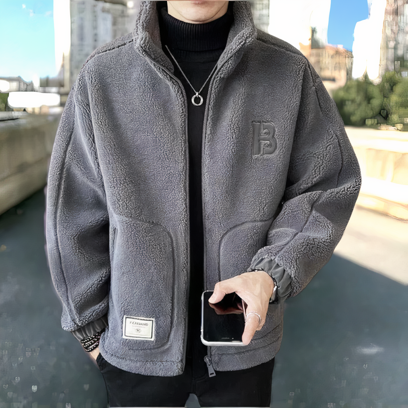 Kuschelige Fleecejacke für Herren Lukas