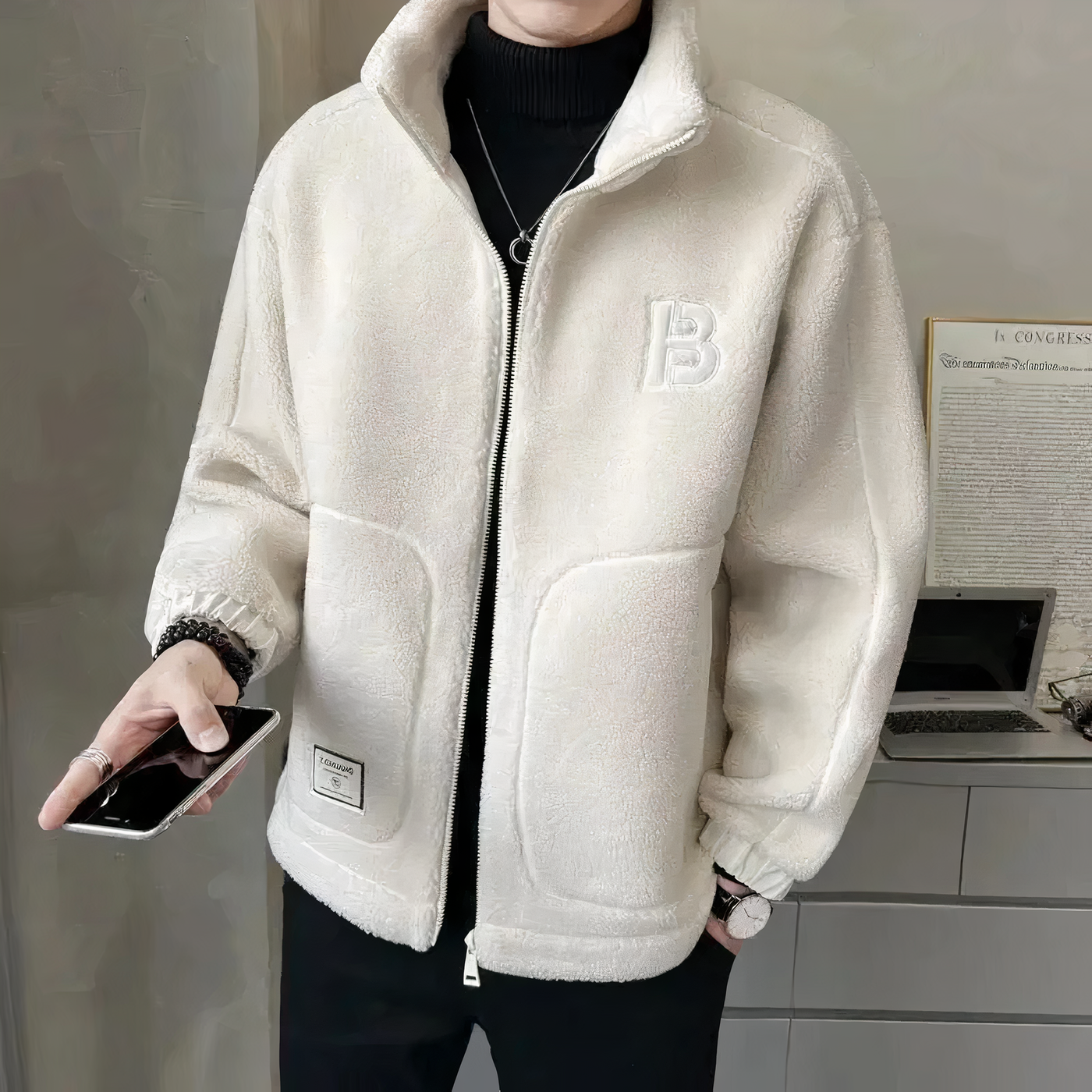 Kuschelige Fleecejacke für Herren Lukas
