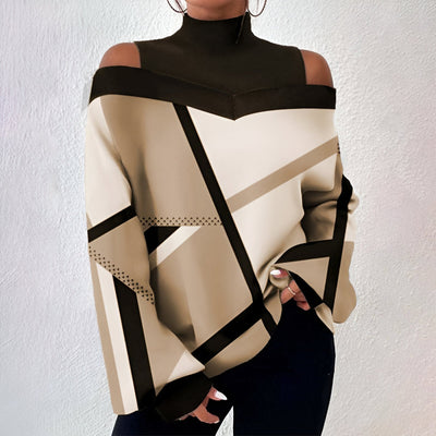 Sophia | Sexy Off-Shoulder Plaid T-Shirt