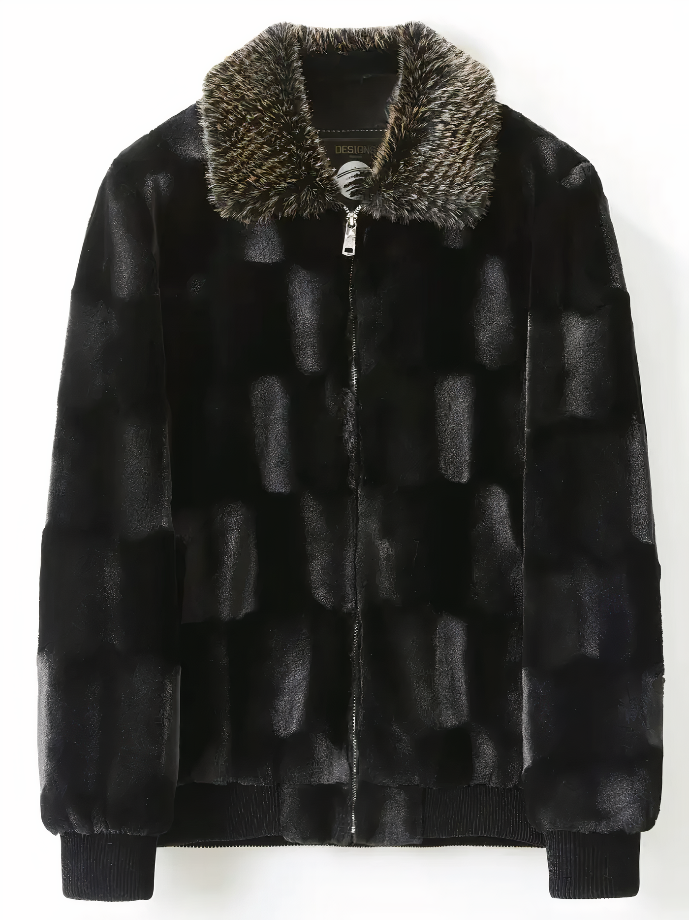 Elegante schwarze Fleecejacke für Herren Miguel