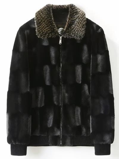 Elegante schwarze Fleecejacke für Herren Miguel