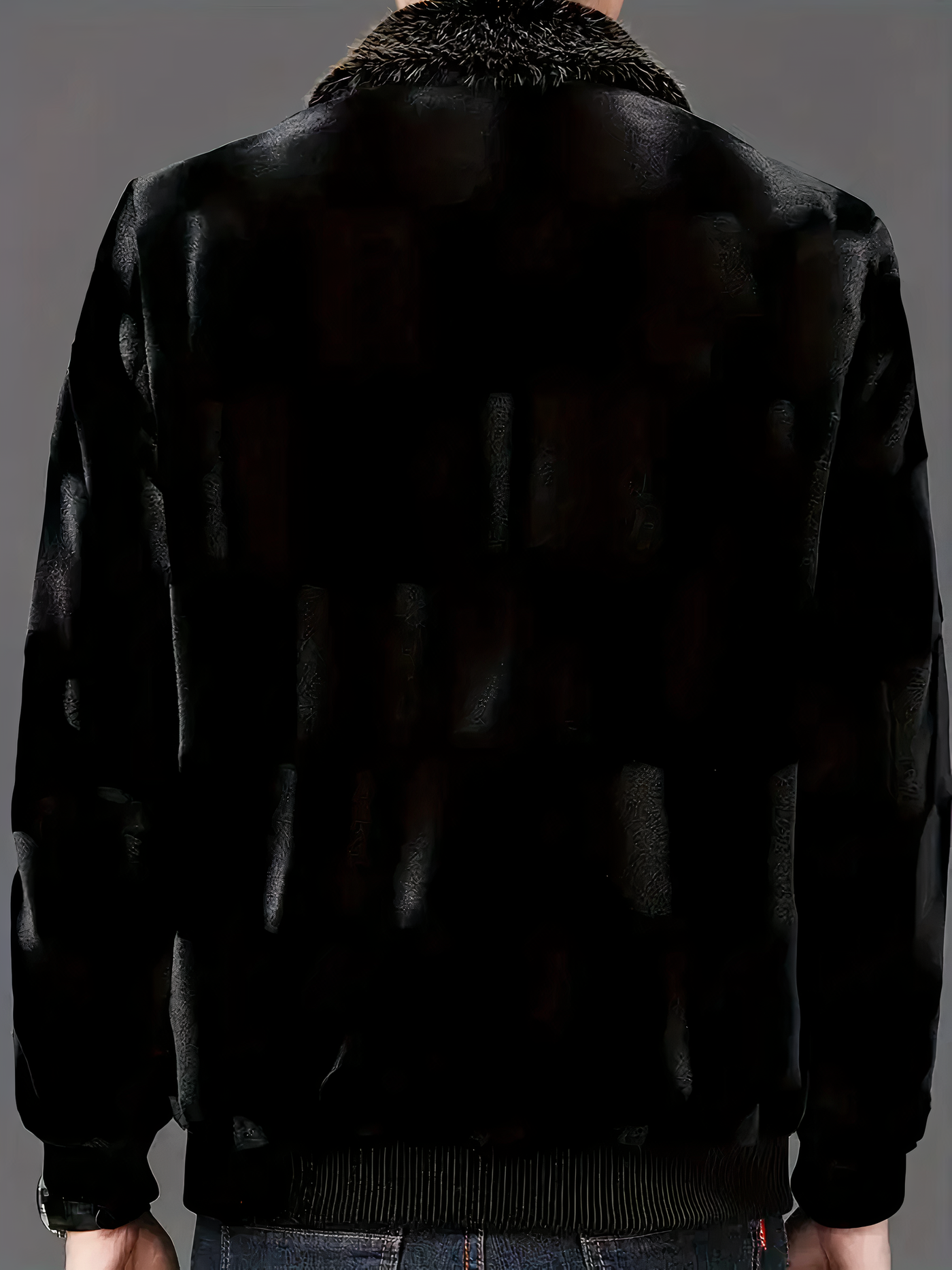 Elegante schwarze Fleecejacke für Herren Miguel