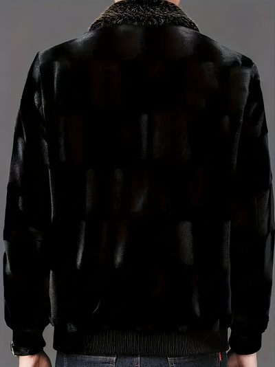 Elegante schwarze Fleecejacke für Herren Miguel