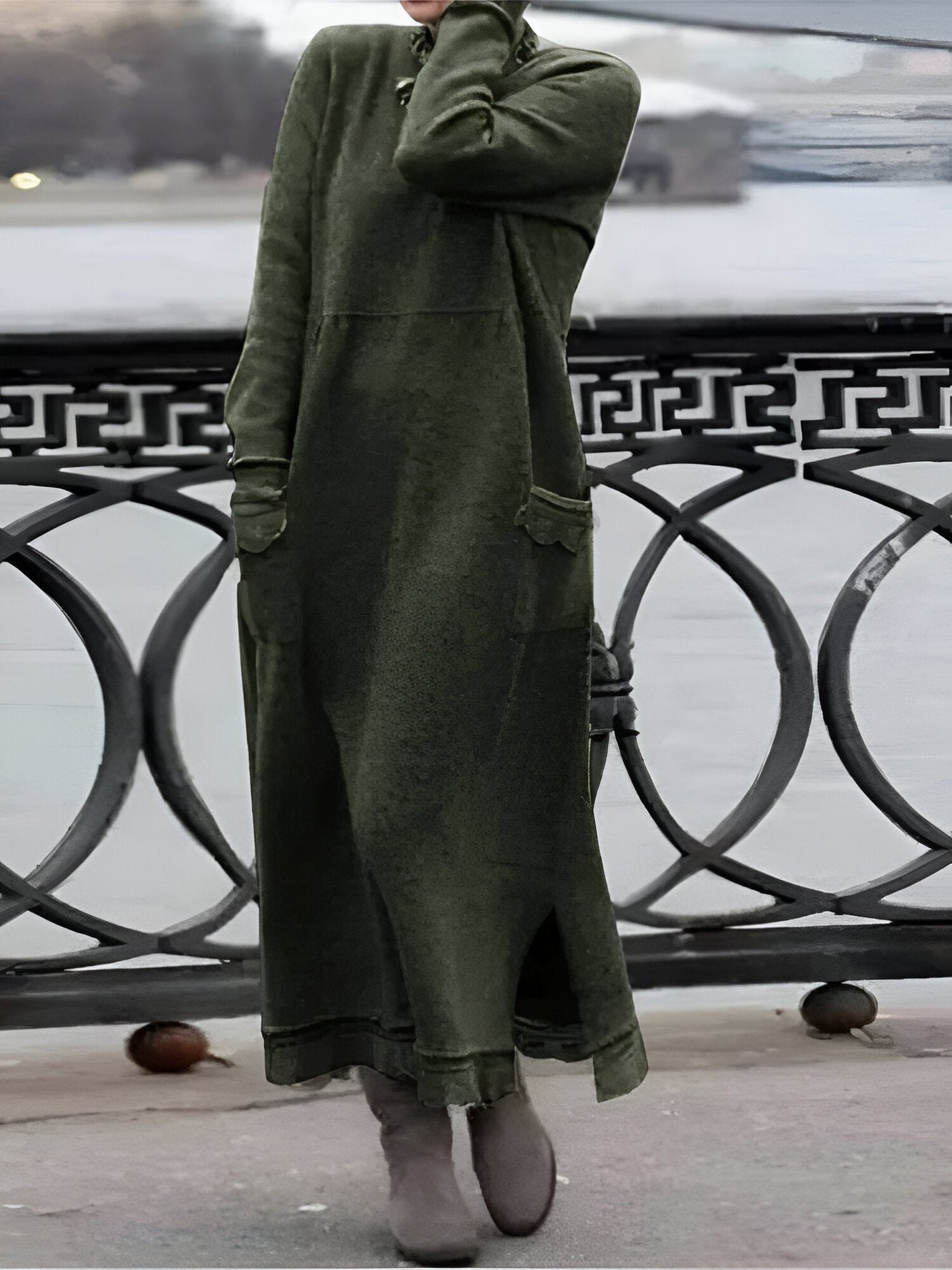 Cornelia | Gemütliches Samt Sweatshirt Kleid