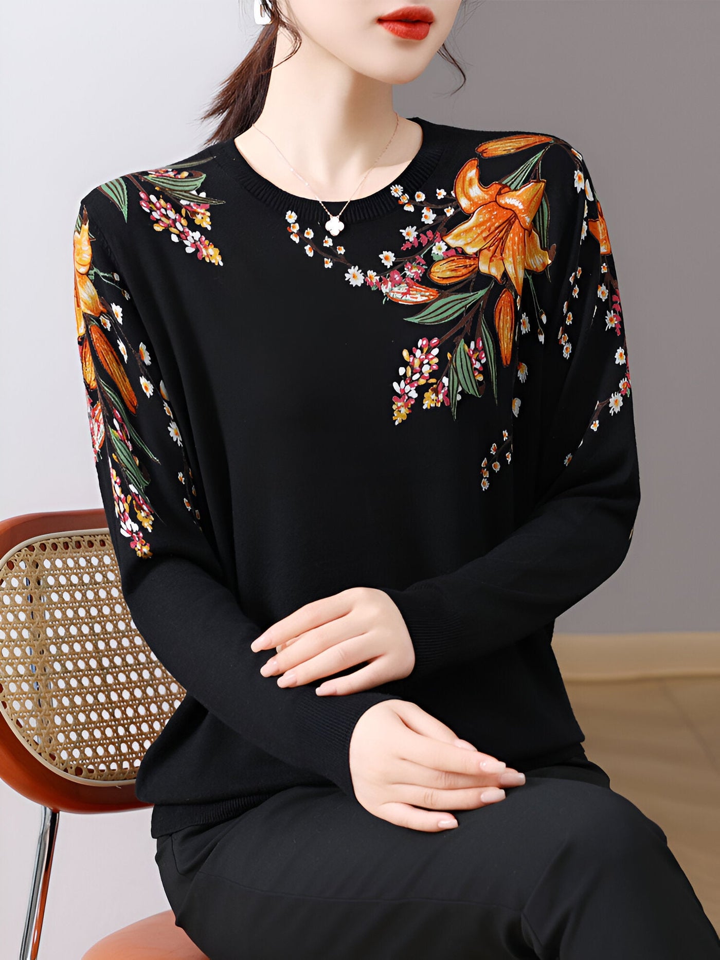 Ksenia | Stylischer Gedruckter Pullover
