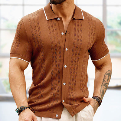 Luxuriöses Herren Poloshirt aus hochwertigem Strick Marti