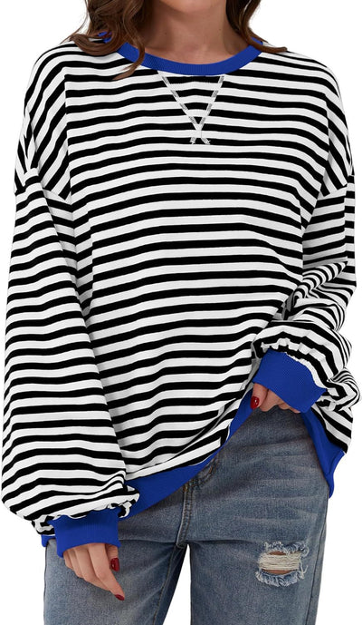 Naomi® | Locker geschnittener, lässiger Streifenpullover