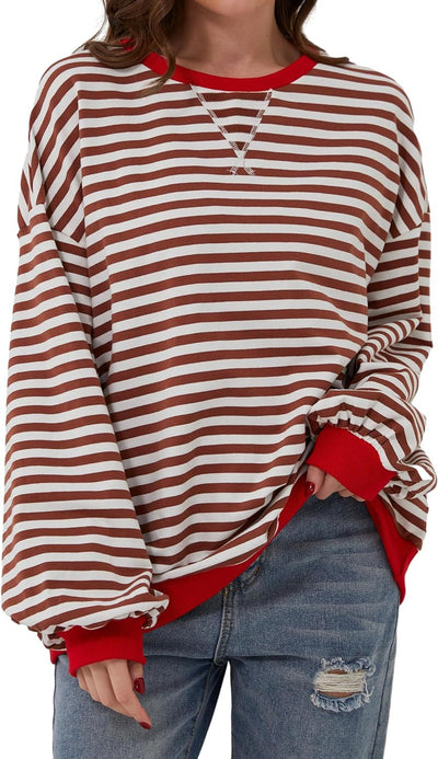 Naomi® | Locker geschnittener, lässiger Streifenpullover