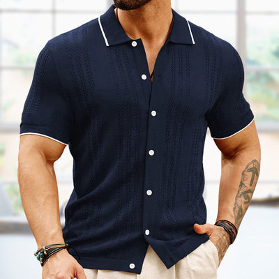 Luxuriöses Herren Poloshirt aus hochwertigem Strick Marti