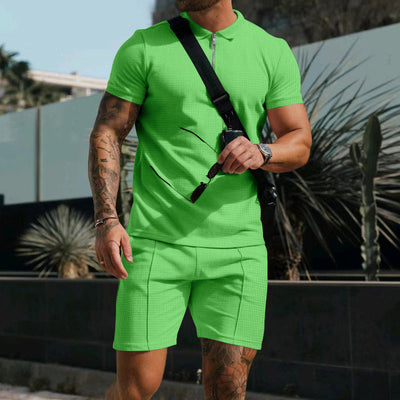 Zweiteiliges Polo und Shorts Set für Herren Sajan