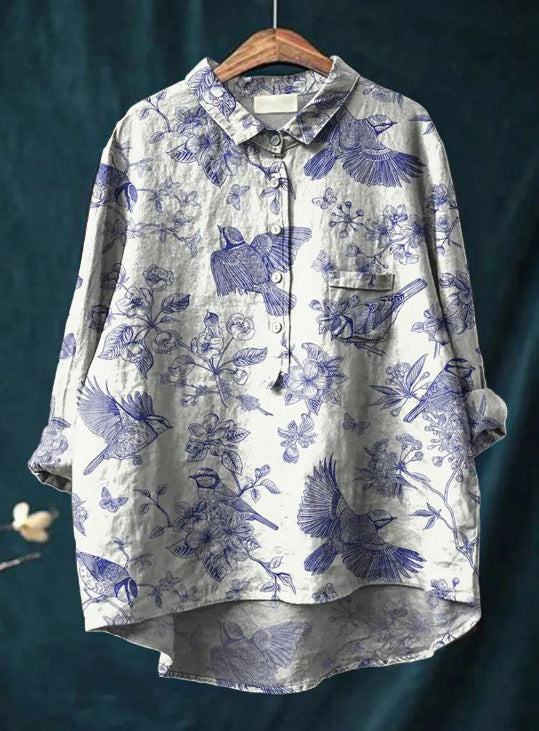 BLUMEN KLASSIKER BLUSE
