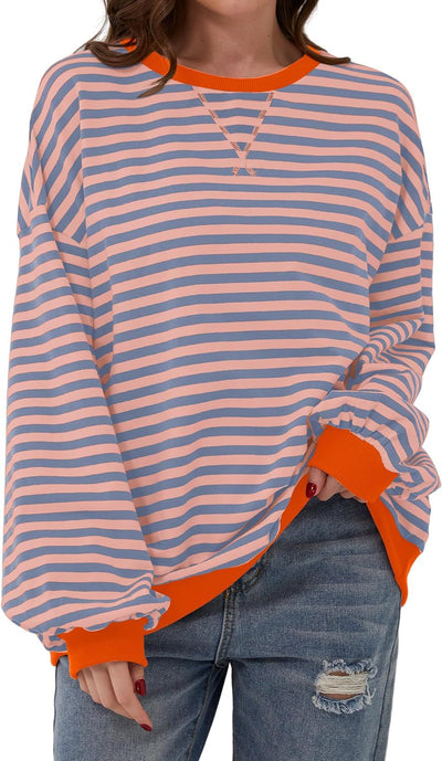 Naomi® | Locker geschnittener, lässiger Streifenpullover