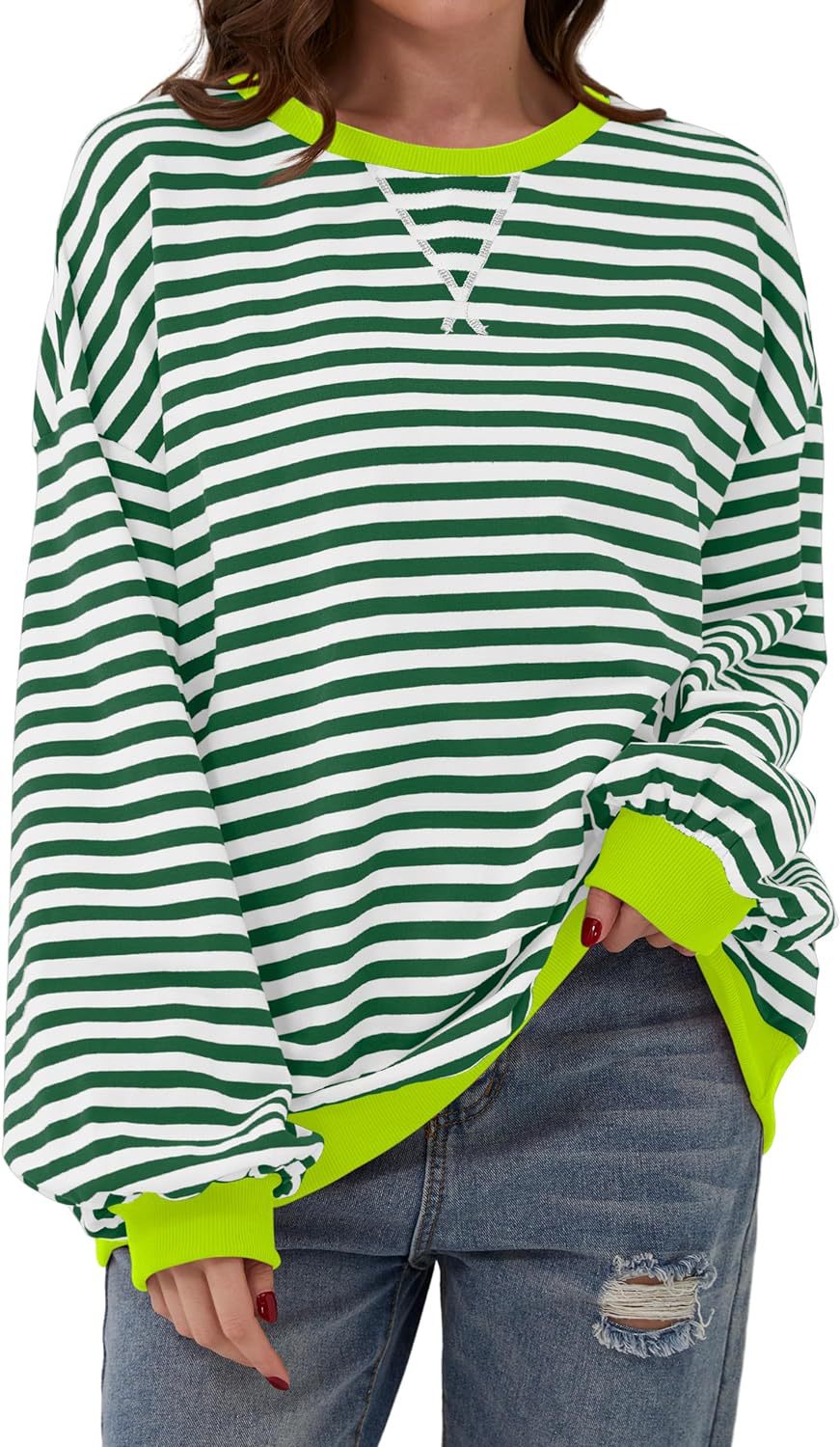 Naomi® | Locker geschnittener, lässiger Streifenpullover