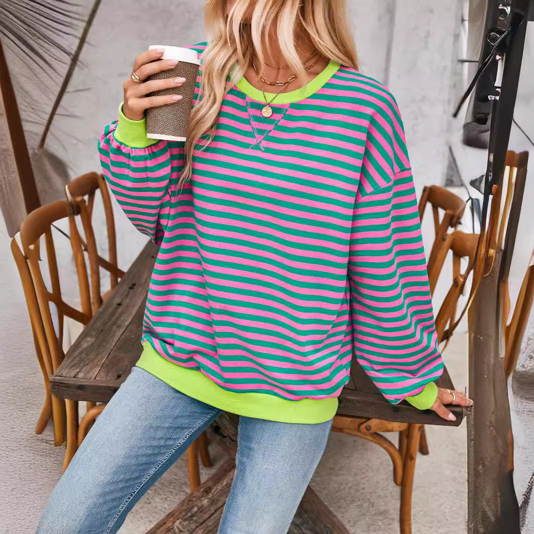 Naomi® | Locker geschnittener, lässiger Streifenpullover