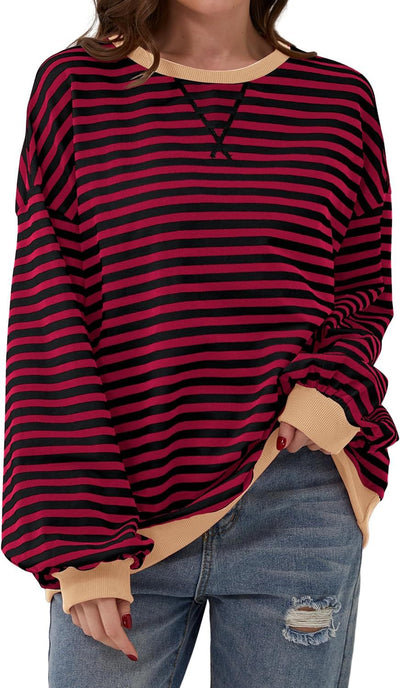 Naomi® | Locker geschnittener, lässiger Streifenpullover