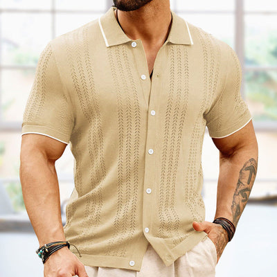 Luxuriöses Herren Poloshirt aus hochwertigem Strick Marti
