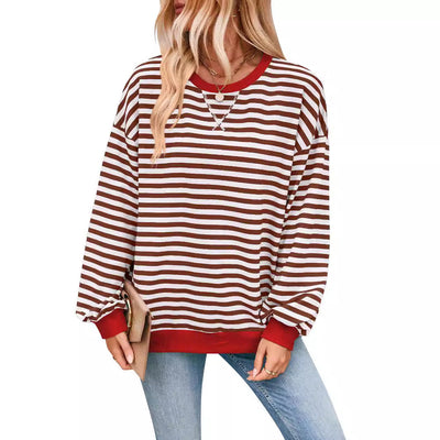 Naomi® | Locker geschnittener, lässiger Streifenpullover