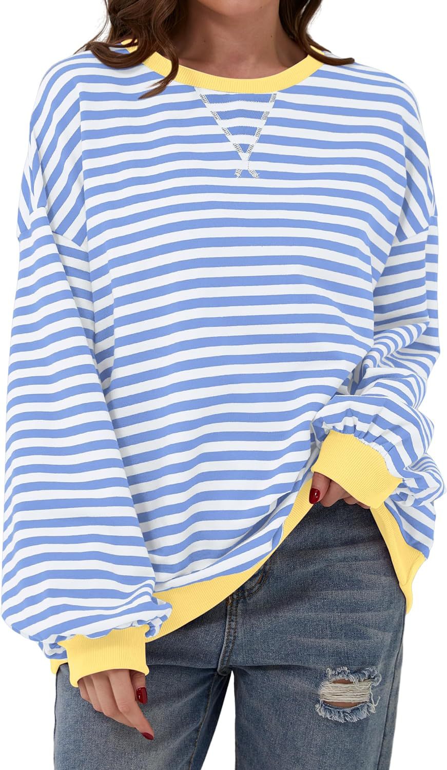 Naomi® | Locker geschnittener, lässiger Streifenpullover