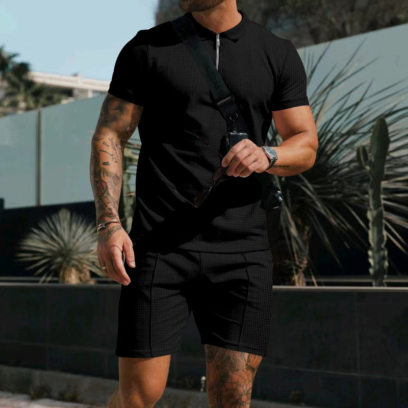 Zweiteiliges Polo und Shorts Set für Herren Sajan