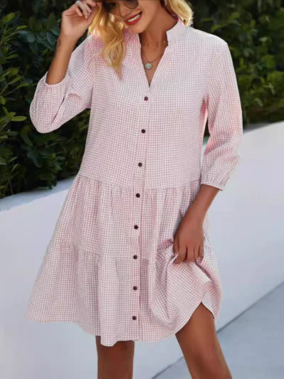 Emy - Karomuster-Cardigan-Kleid