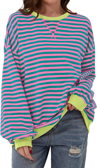 Naomi® | Locker geschnittener, lässiger Streifenpullover