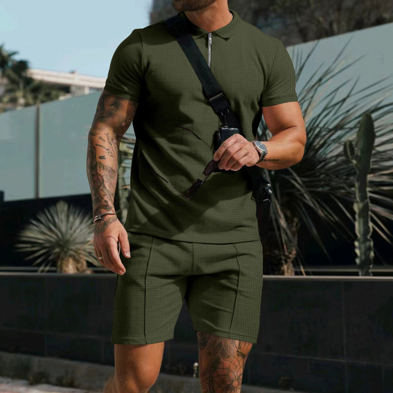 Zweiteiliges Polo und Shorts Set für Herren Sajan