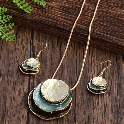 Elegante Vintage Damen Schmuckset mit Choker und Ohrringe