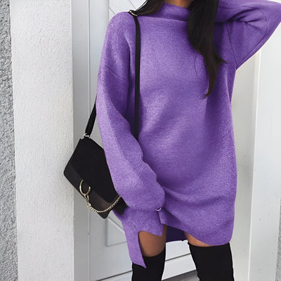 Saskia |  Herbst Oversized Rollkragenkleid