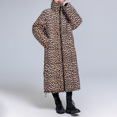 Stylischer Mantel mit Leopardenmuster für Damen
