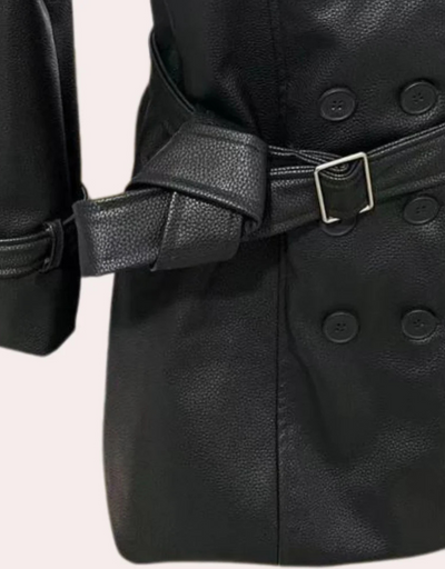 Ariadna® | Luxuriöser Leder-Trenchcoat
