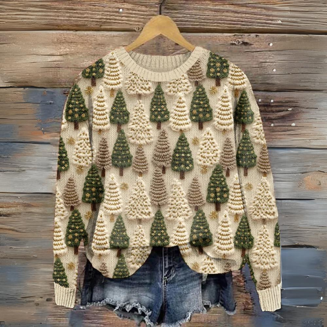 Isidora® | Strickpullover mit Weihnachtsbäumen