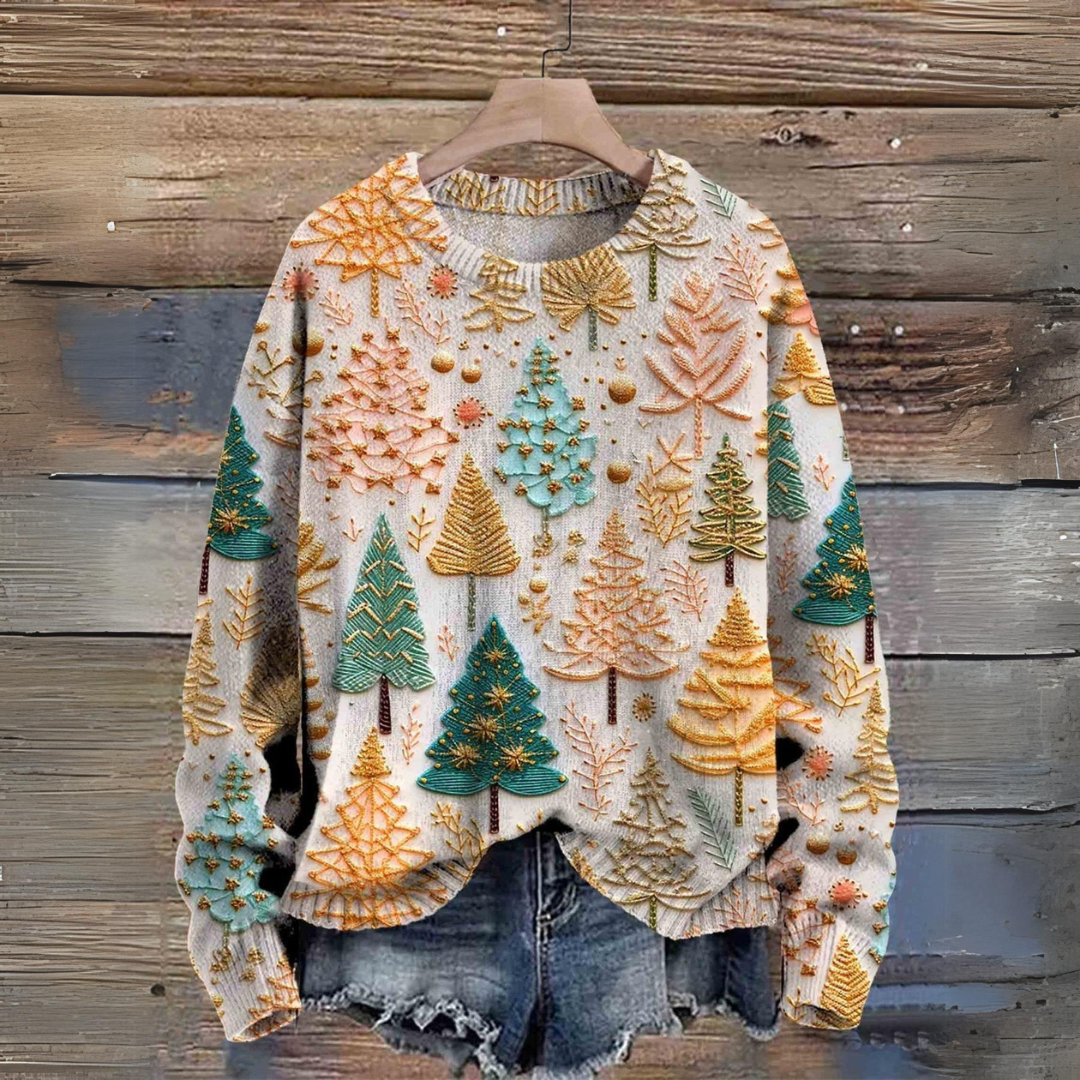 Isidora® | Strickpullover mit Weihnachtsbäumen
