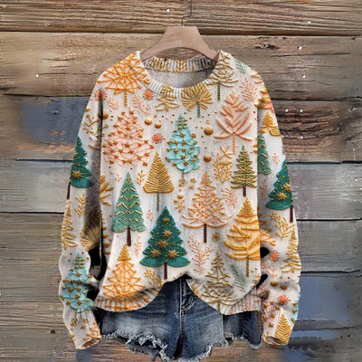 Isidora® | Strickpullover mit Weihnachtsbäumen