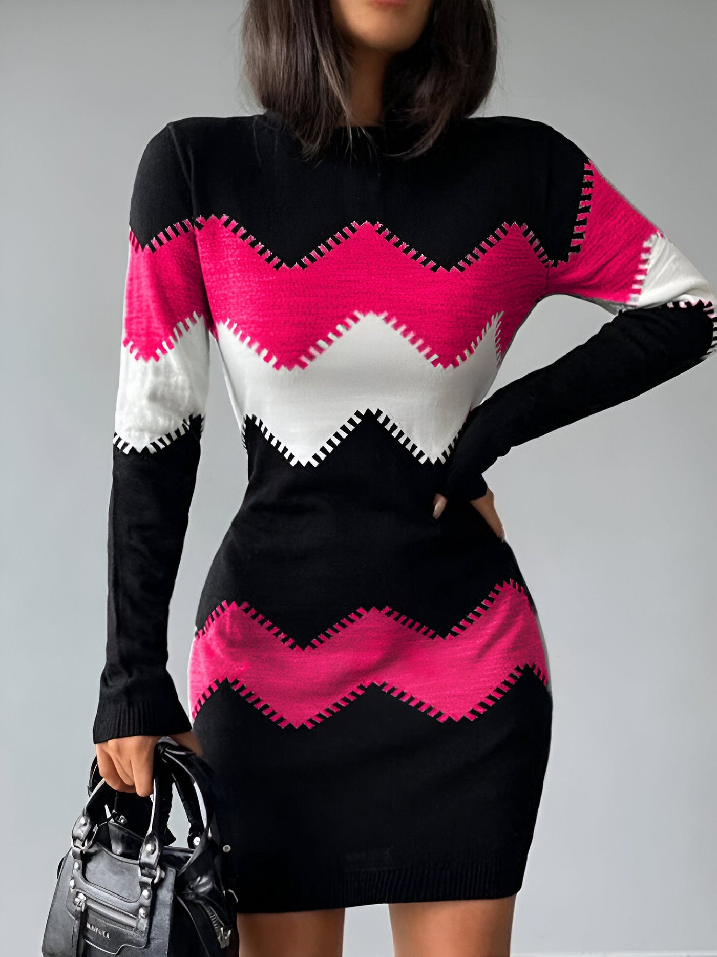 Sigrun | Elegantes Strick-Bodycon Mini-Kleid